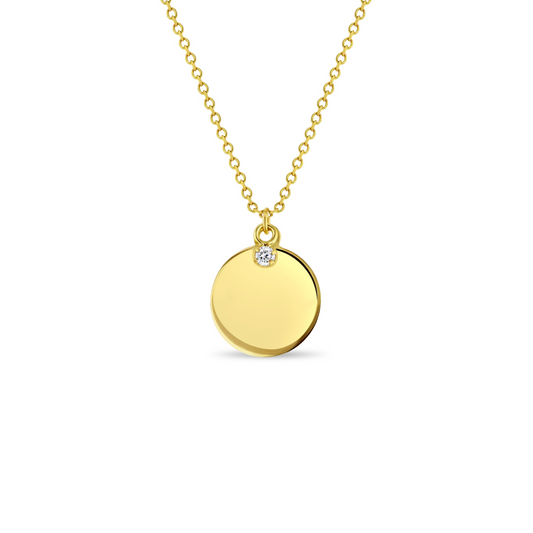 Engraved Medal Women's Necklace