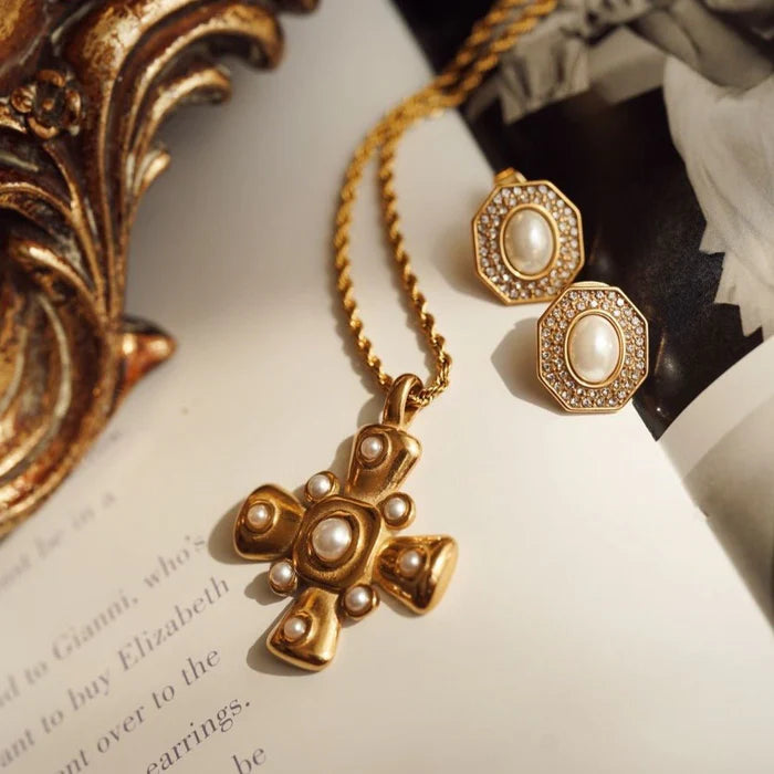 'ELENA' CROSS NECKLACE