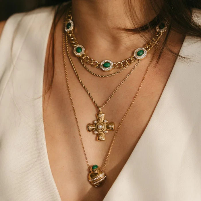 'ELENA' CROSS NECKLACE