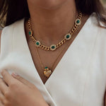Load image into Gallery viewer, &#39;ESTELA&#39; NECKLACE -MALACHITE-

