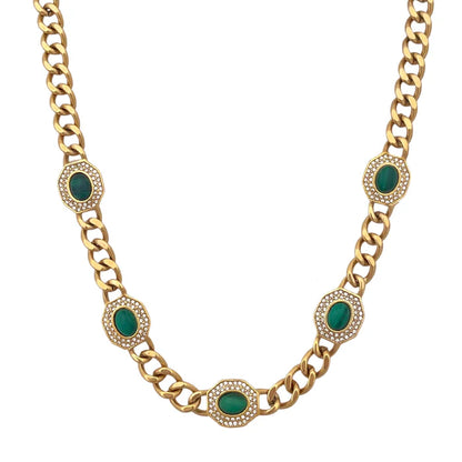 ESTELA NECKLACE MALACHITE