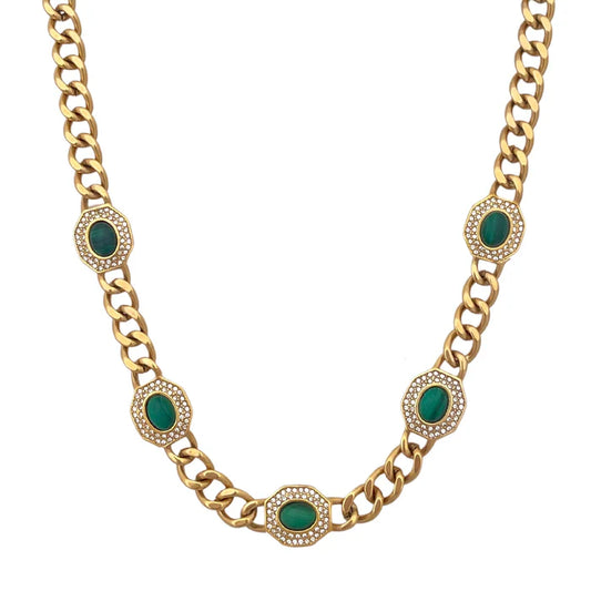 ESTELA NECKLACE MALACHITE