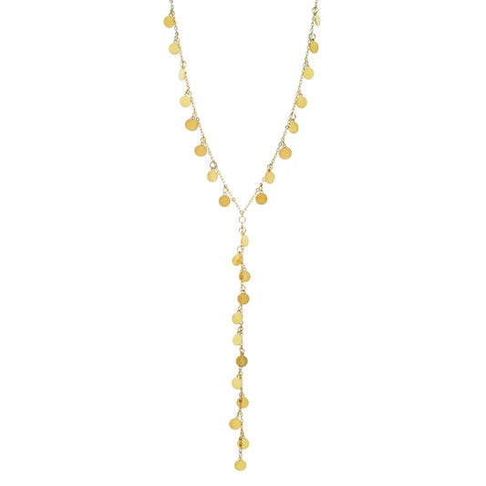 Frosted Halo Tie Necklace