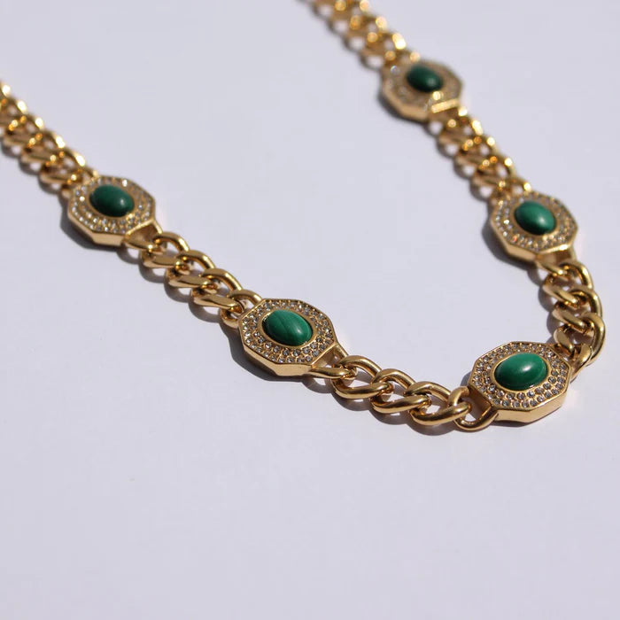 ESTELA NECKLACE MALACHITE