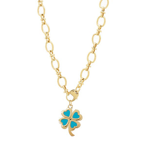 CLEVER CLOVER Turquoise Maxi Chain