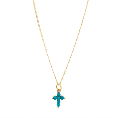 Tiny Cross Turquoise