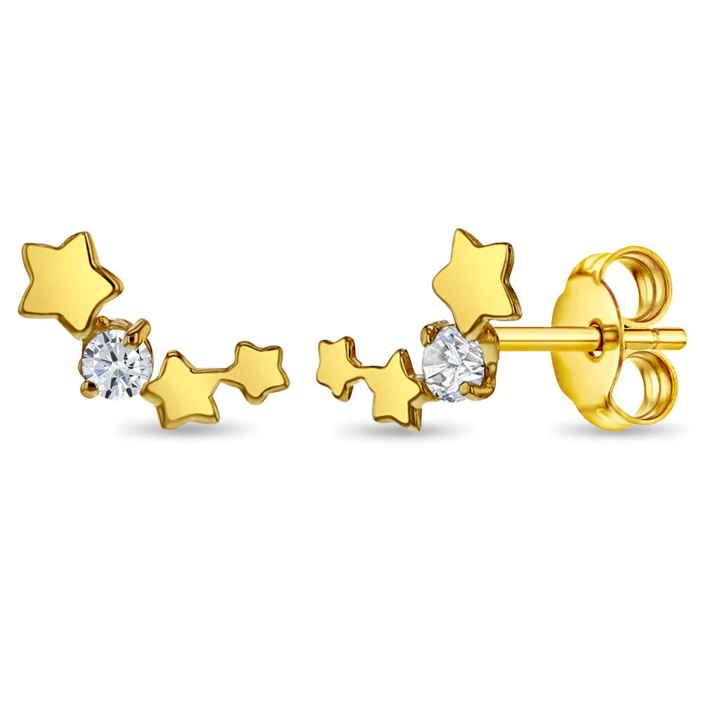 14K Gold Constellation Earrings