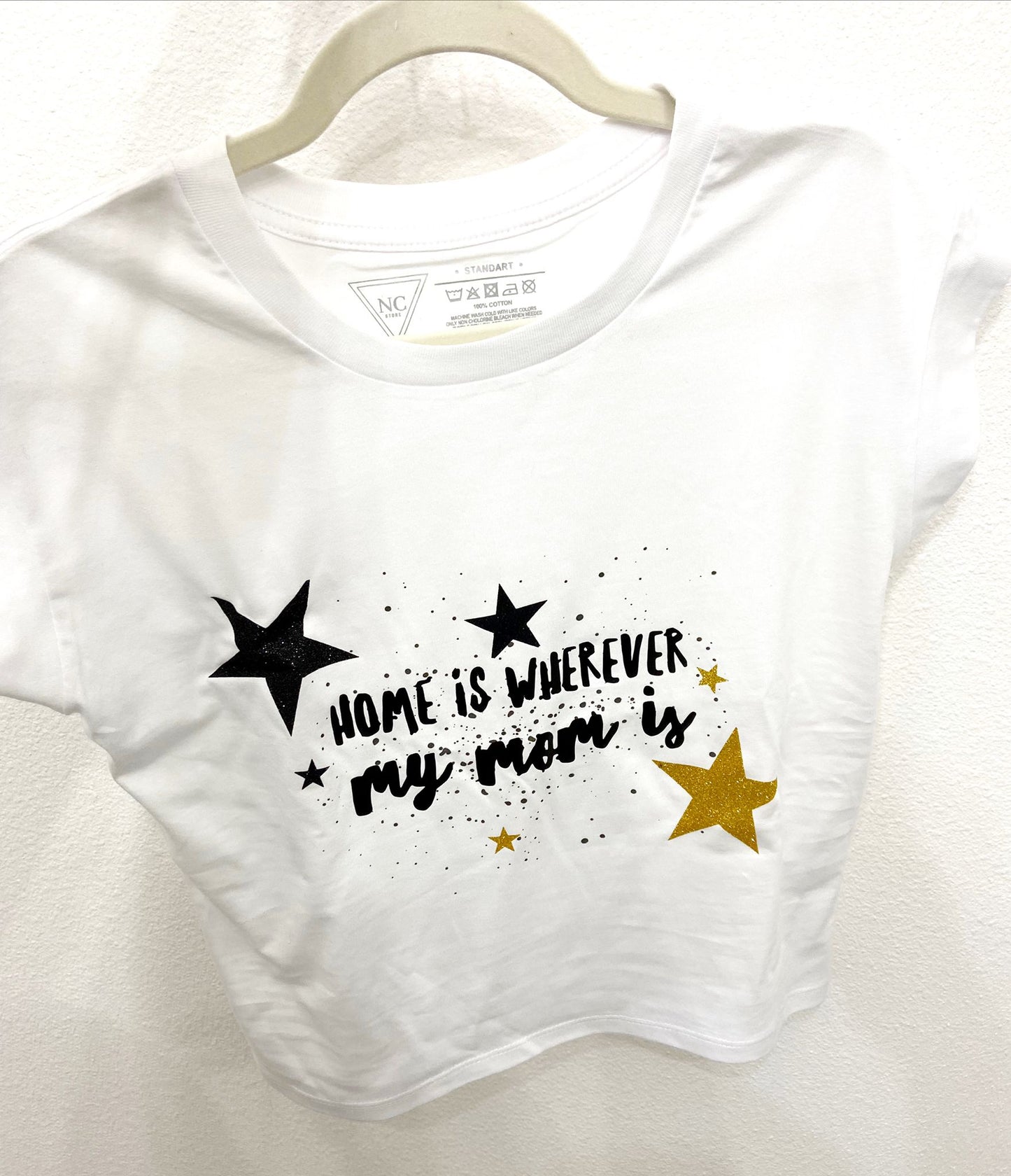 Mom White T-Shirt Short