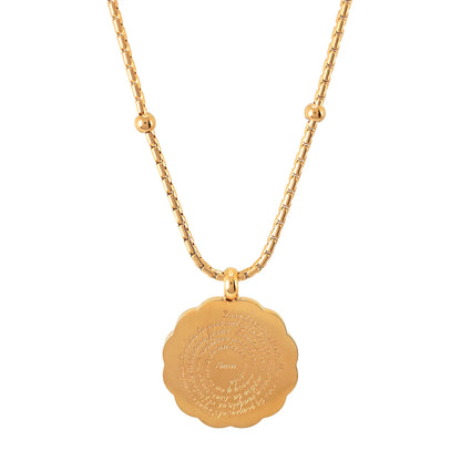 'AVE MARIA' Mother Pearl Heart Necklace