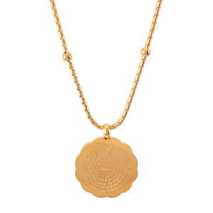 'AVE MARIA' Mother Pearl Heart Necklace
