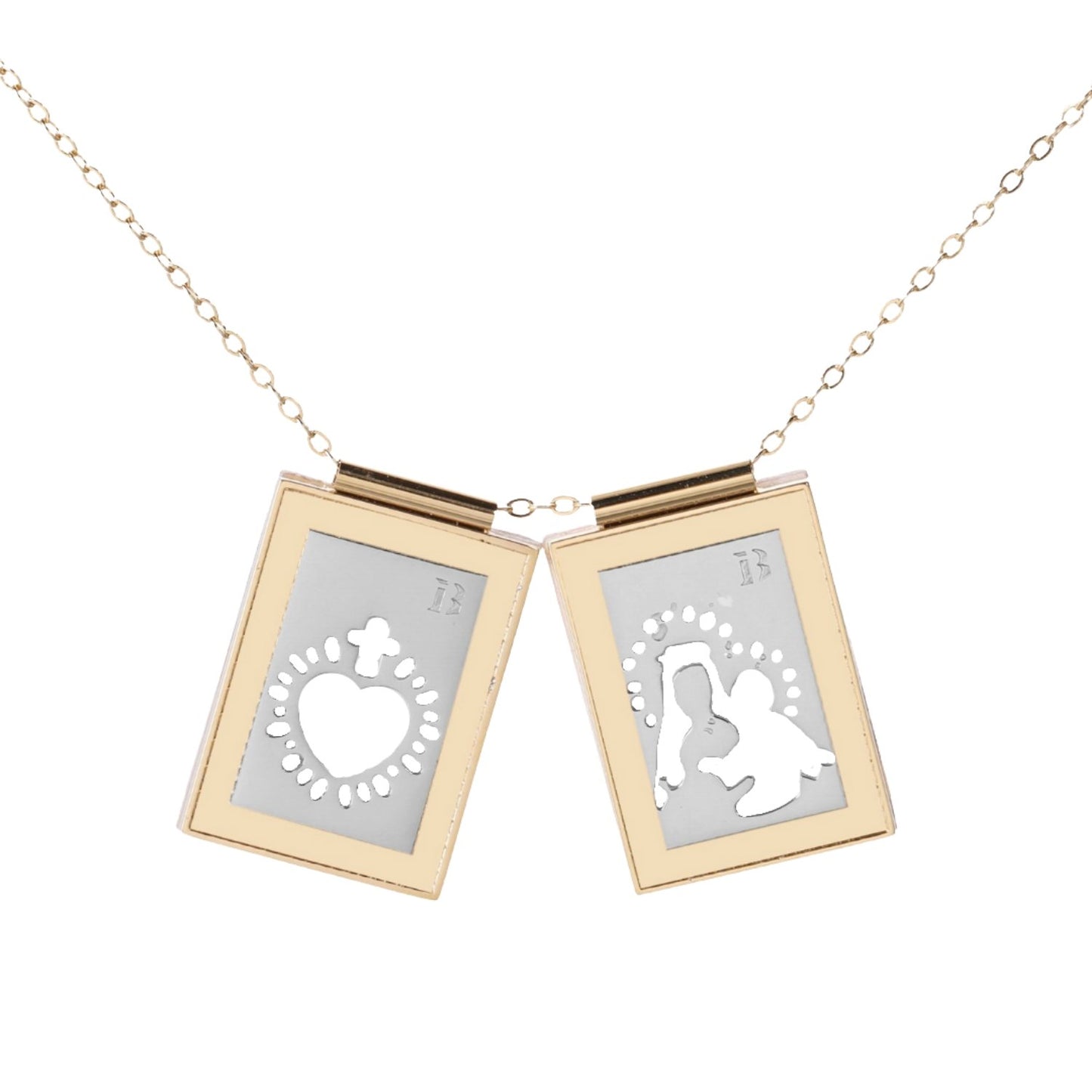 'BE YOU' Gold & Silver Scapular Large