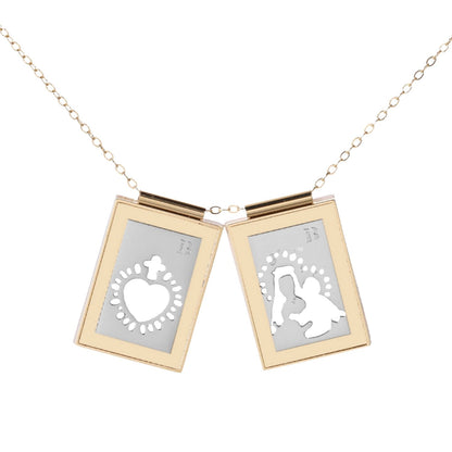 'BE YOU' Gold & Silver Scapular Large