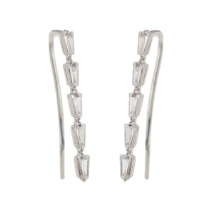'BECCA' Crawler Earrings -Silver-