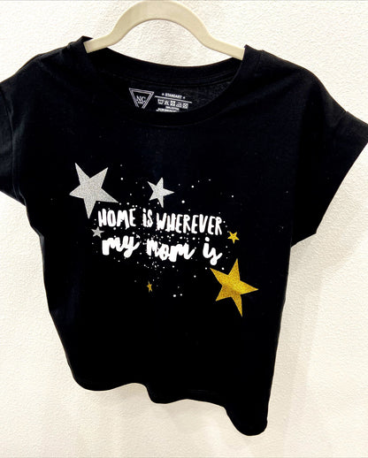Mom Black T-Shirt Short