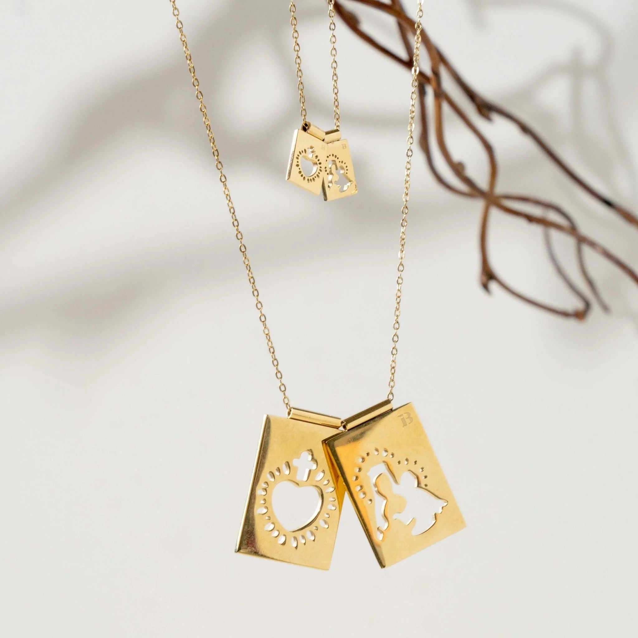 'MINI SCAPULAR' • Virgin & Sacred Heart