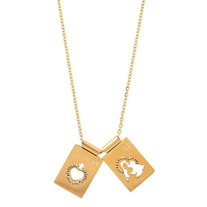 'SCAPULAR' • Virgin & Sacred Heart -Gold-