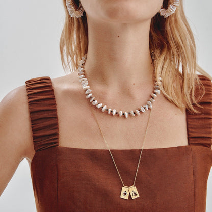 'SCAPULAR' • Virgin & Sacred Heart -Gold-