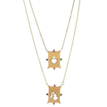 'TWO' Layer Scapular • Virgin & Sacred Heart