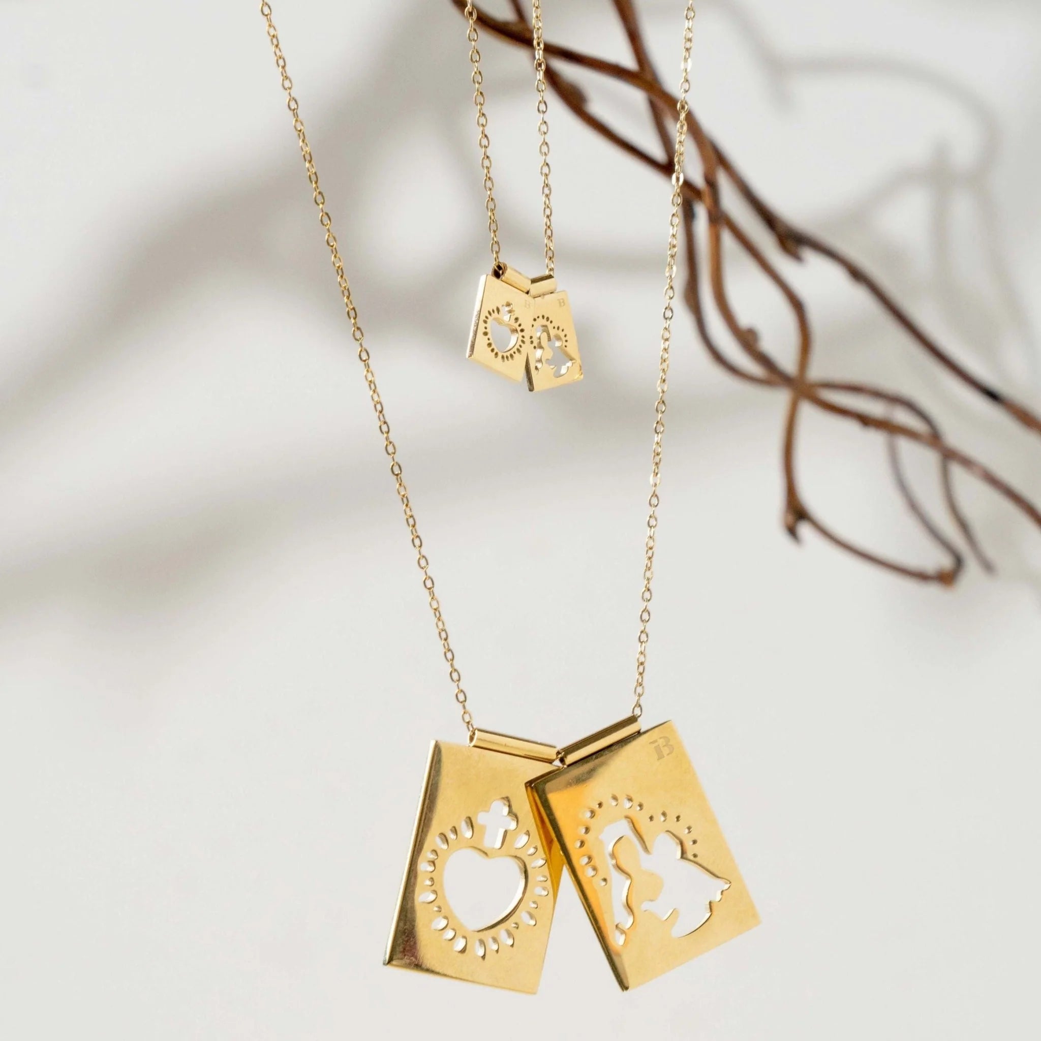"XL SCAPULAR" • Virgin & Sacred Heart